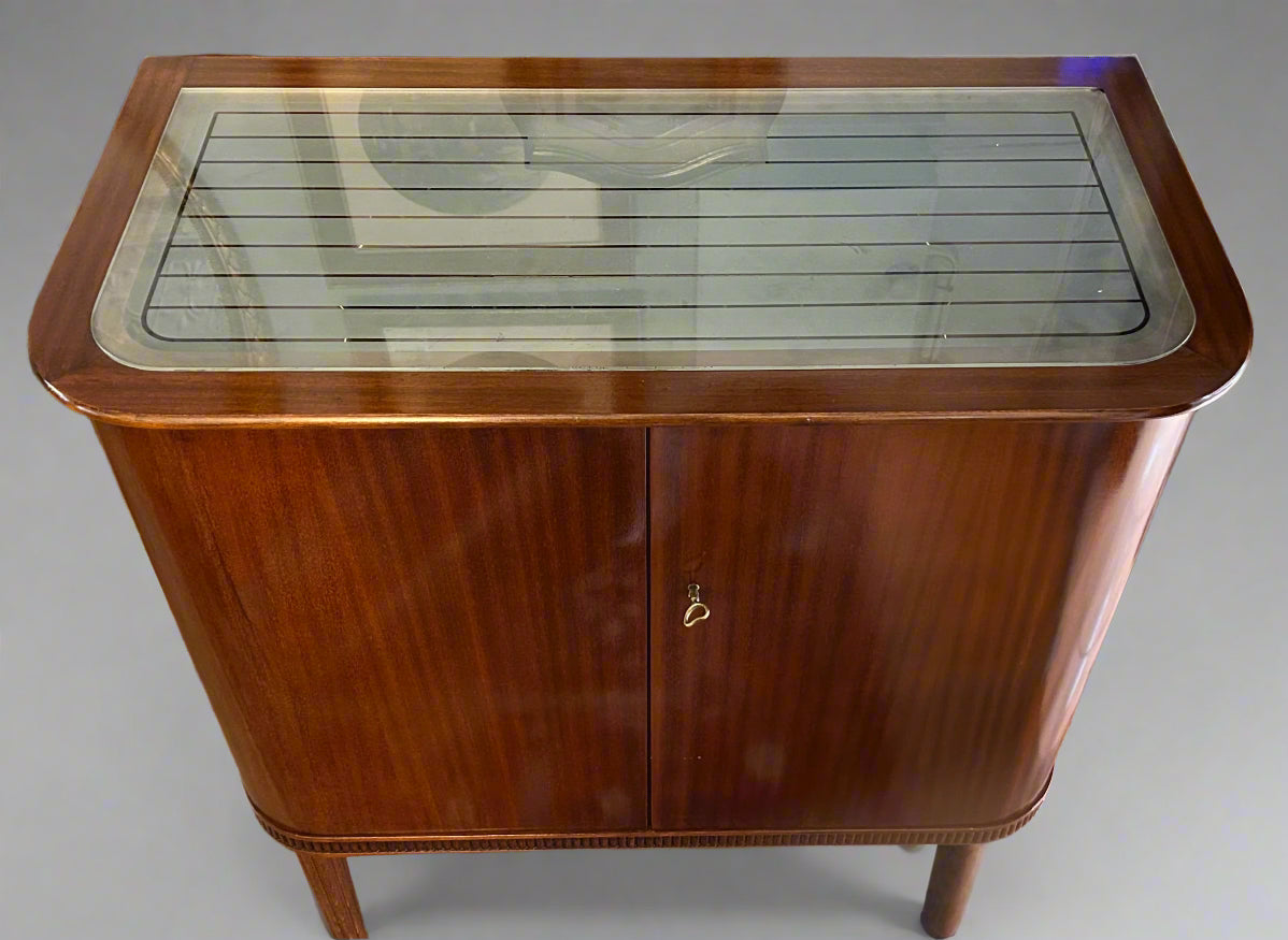 Swedish Förenade Möbler Linköping, 1950's mahogany Bar Cabinet.