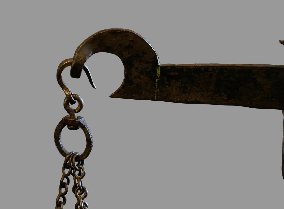 Antique cast iron and forged metal Counter Balance Beam Scale