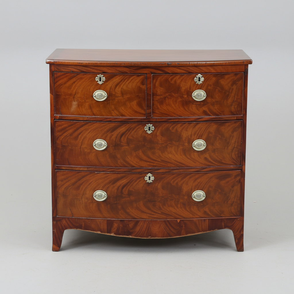 Victorian mahogany bow-front Chest of Drawers