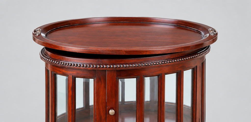 House & Haven mahogany Tray Top Cake Display