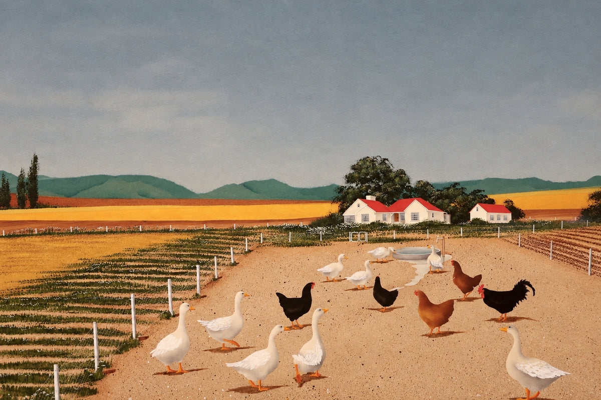 Shirley Ginger, signed '90 - Acrylic - Farmyard
