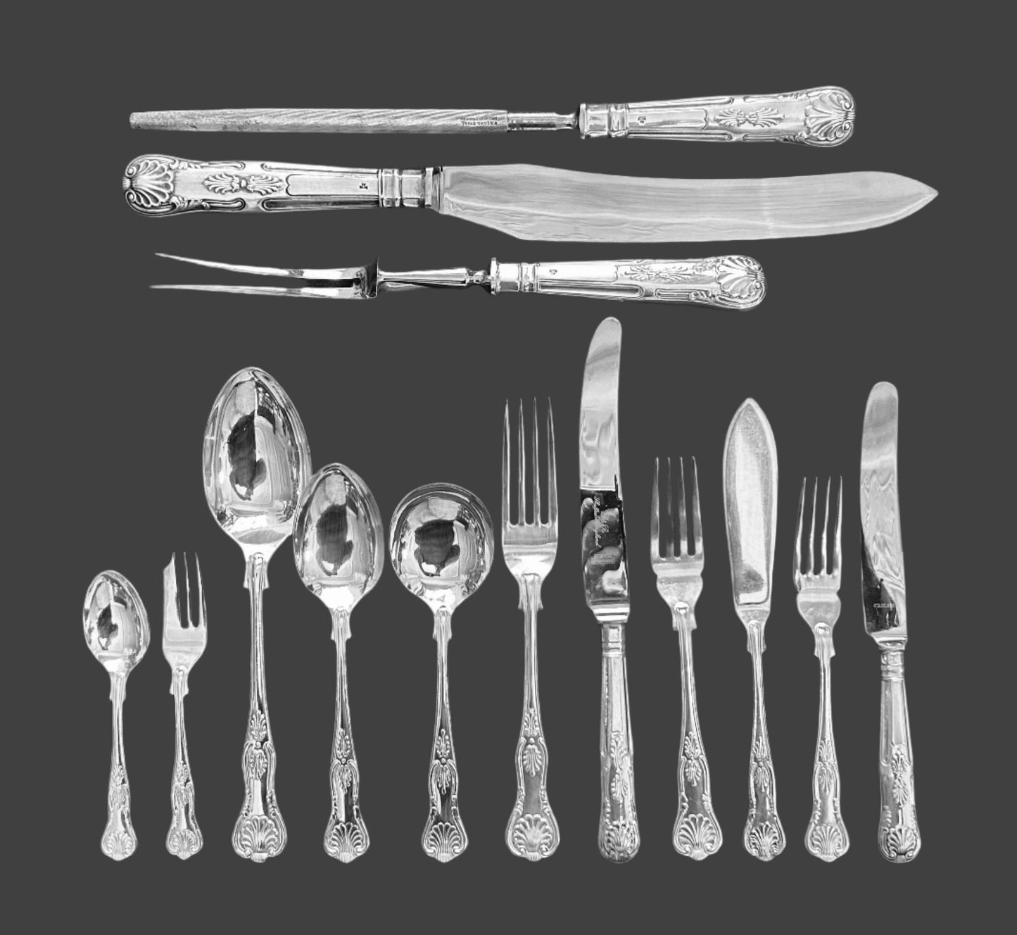 A Canteen of Kings Pattern Cutlery