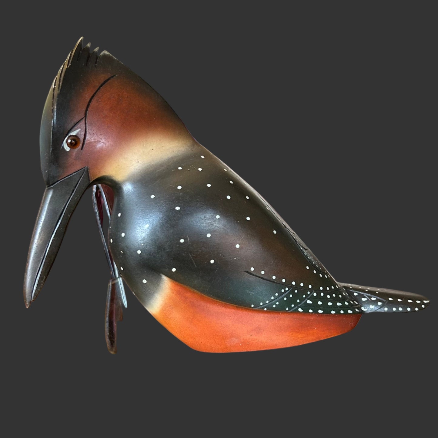 Feathers of Knysna Friends hand painted Giant Kingfisher
