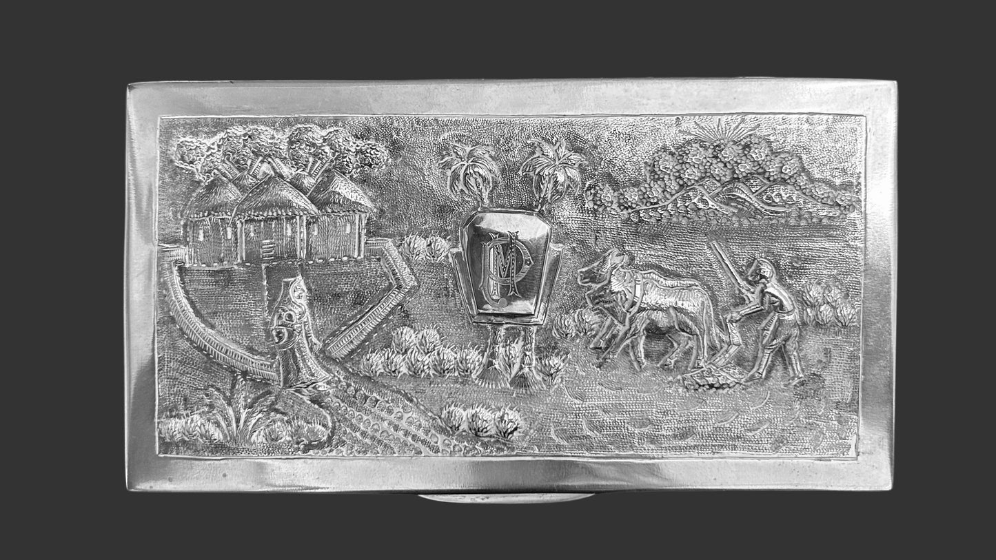 Mid 20th Century Indian Silver Cigarette Box