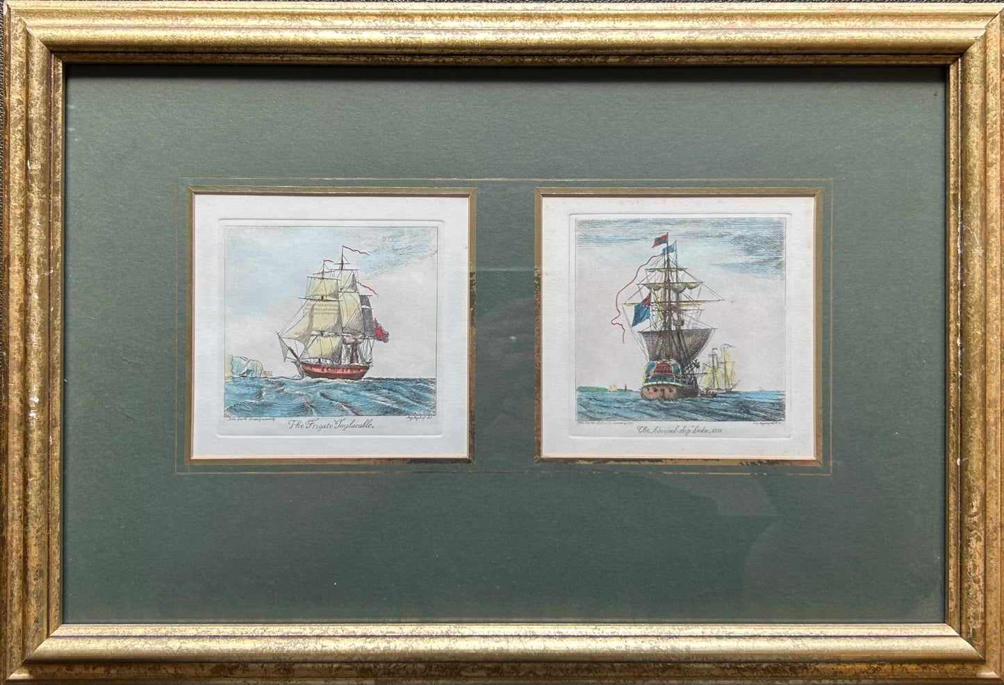Pair of beautifully framed Maritime block Prints