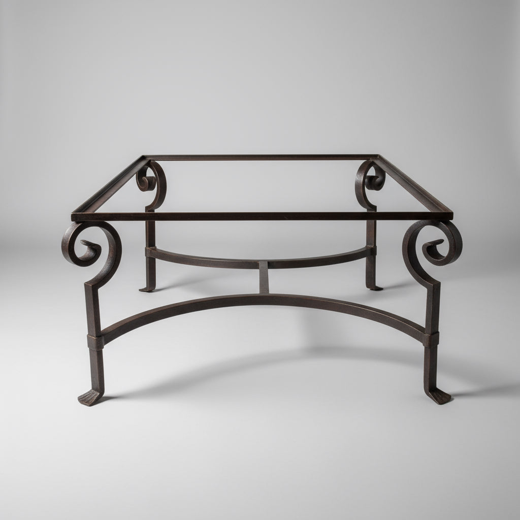 Oyster Box Hotel Wrought Iron glass topped Centre/Coffee Table