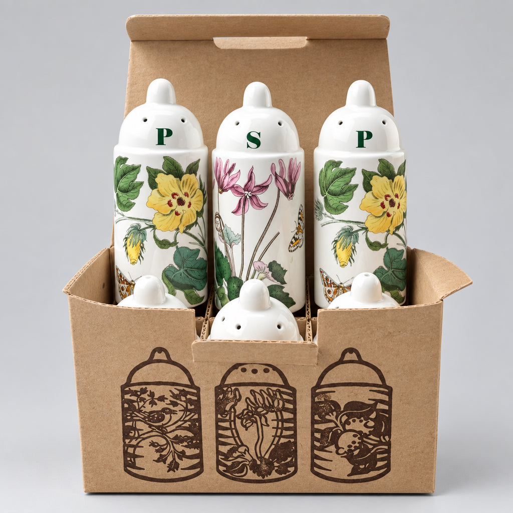 Boxed set of 6 Vintage Portmeirion Salt and Pepper Shakers
