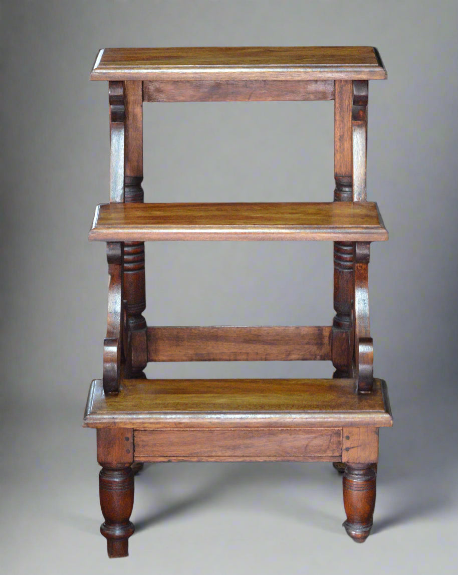 Victorian style mahogany Library Steps