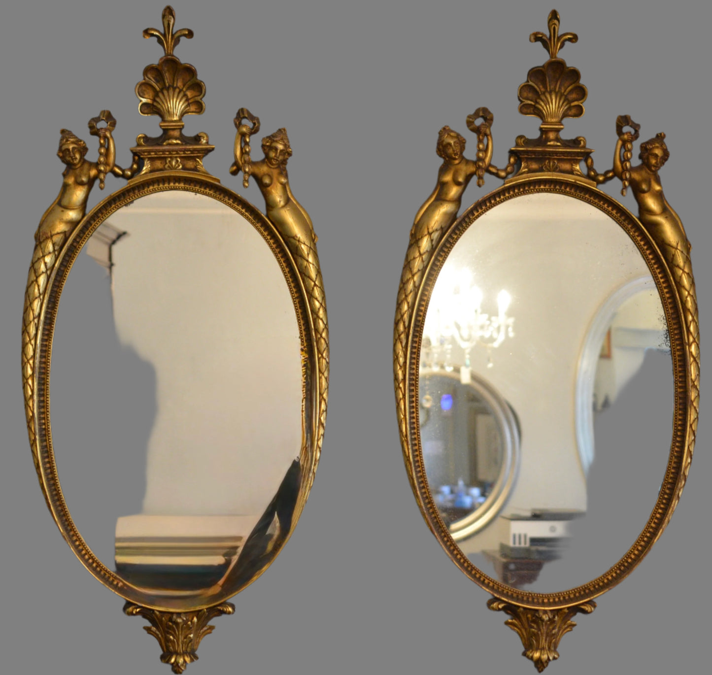 Pair of 19th Century Giltwood framed Mirrors