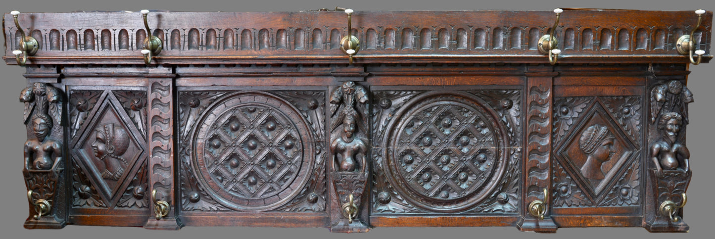 16th Century carved oak Romayne Panels,