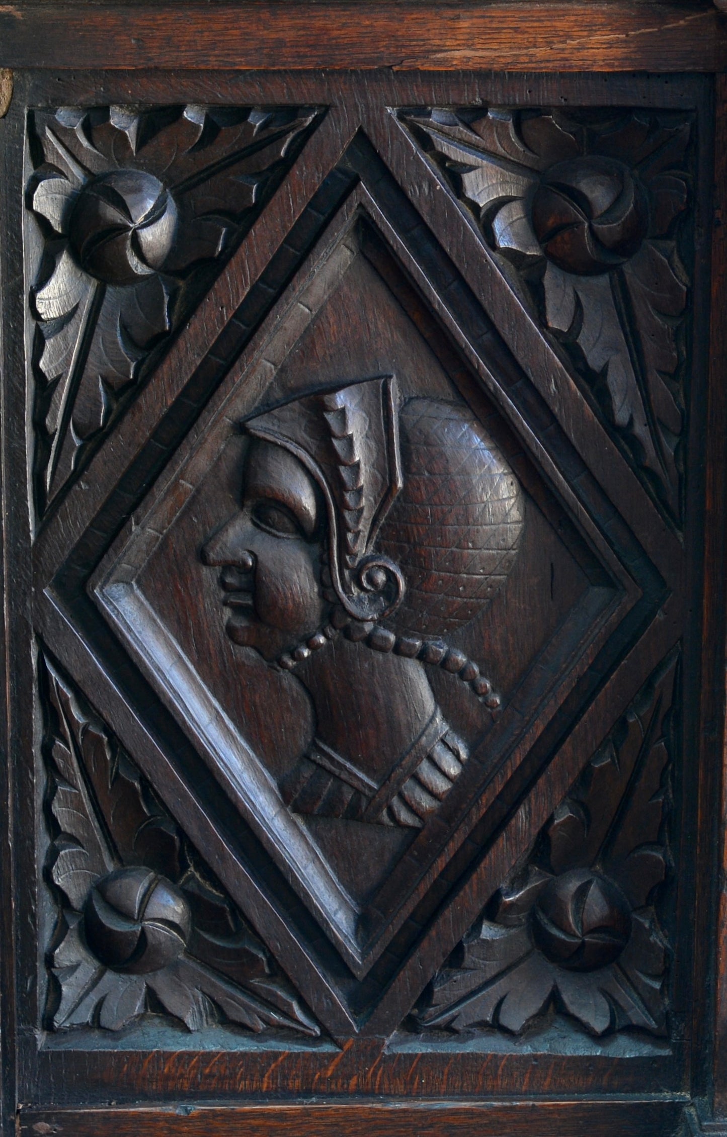 16th Century carved oak Romayne Panels,