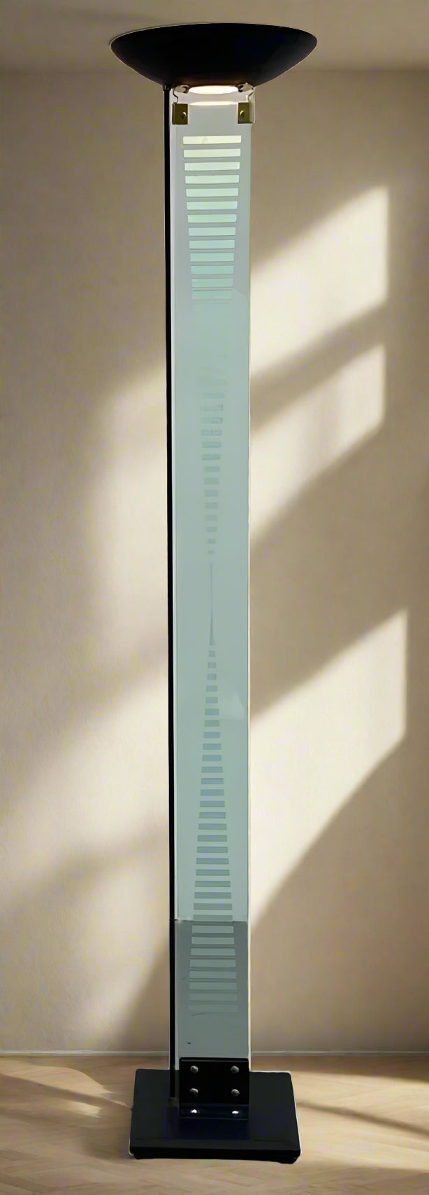 Postmodern Torchiere Glass Floor Lamp by Fontana Arte