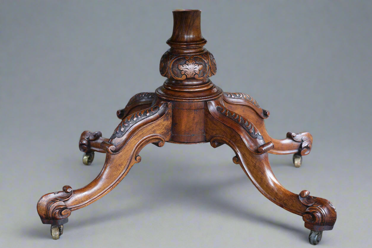 Victorian inlaid burr walnut Loo Table
