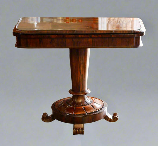 Victorian rosewood Card Table