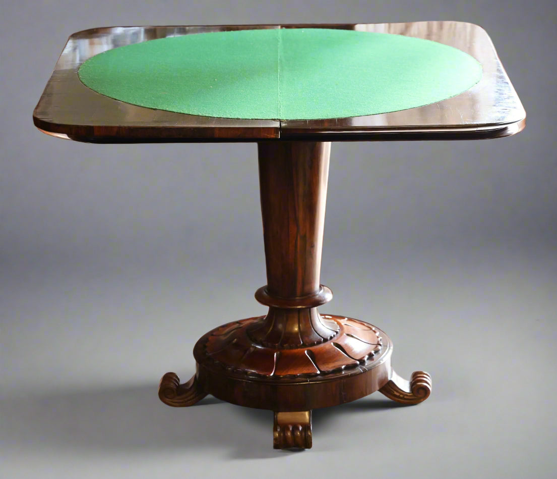 Victorian rosewood Card Table