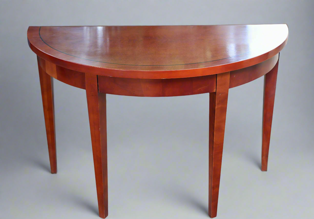 Pair of stained Demi-lune Tables