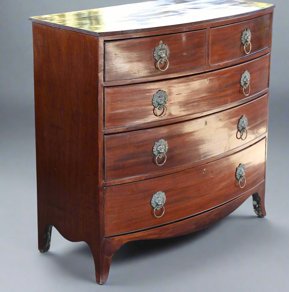 Georgian mahogany bow-front Chest of Drawers