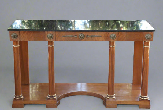 Marble topped Empire Style Console Table