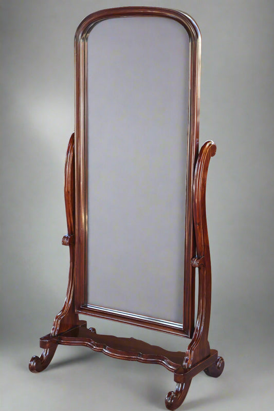 Victorian style mahogany Cheval Mirror
