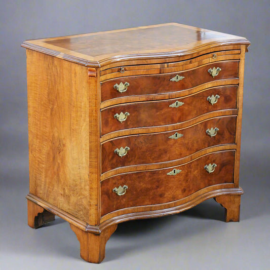 Edwardian mahogany & walnut Batchelor's Chest of Drawers