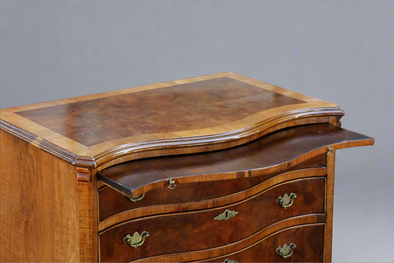 Edwardian mahogany & walnut Batchelor's Chest of Drawers