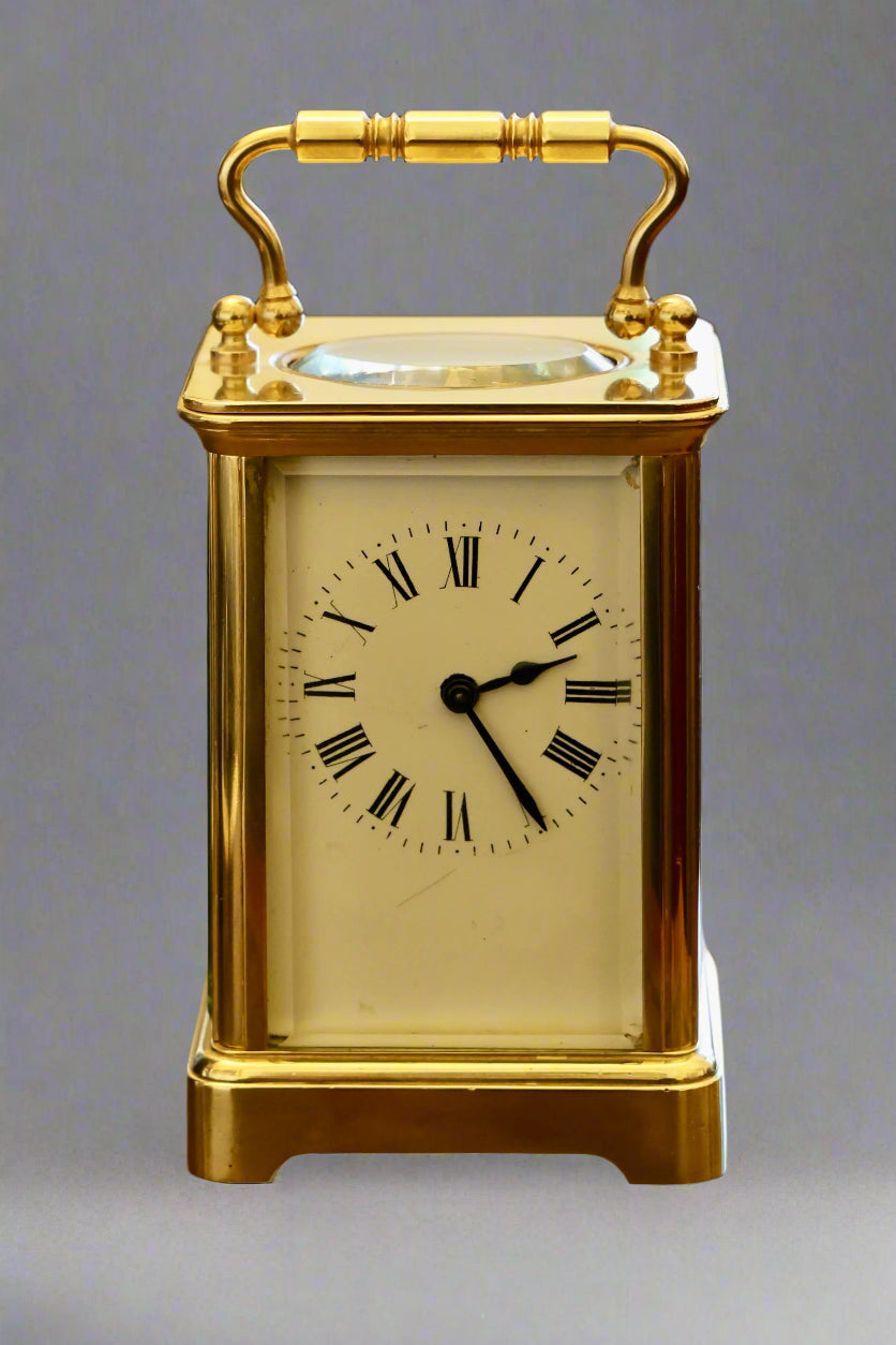 French Brass Carriage Clock - working
