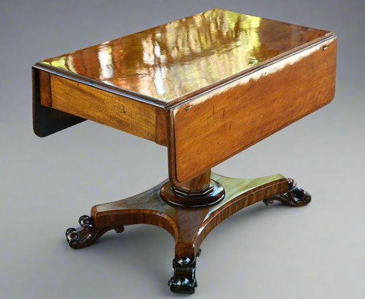 Early Victorian mahogany Dropside Table