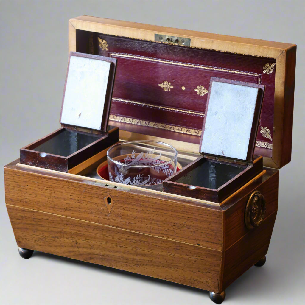 Superb early Victorian rosewood Tea Caddy