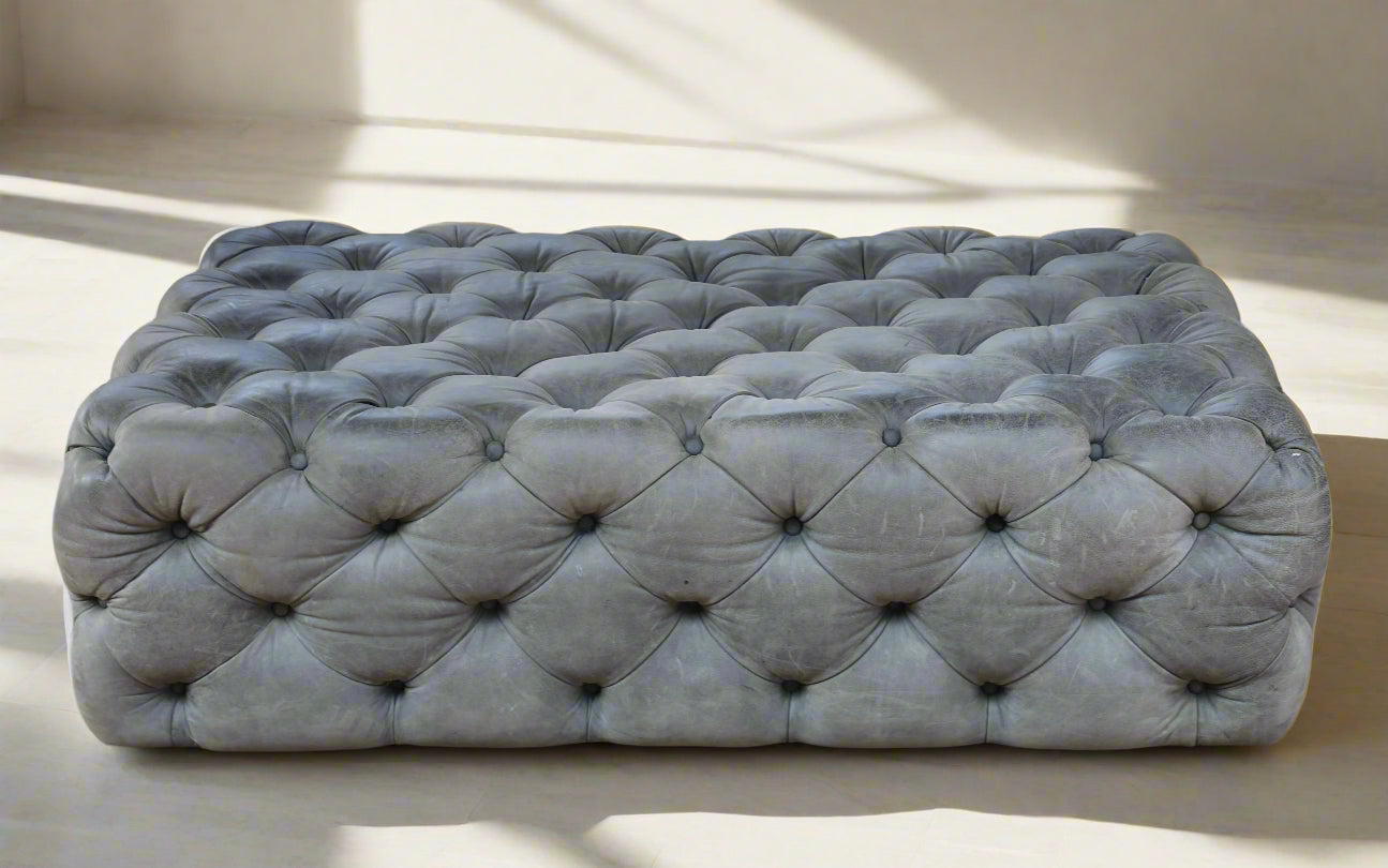 Weylandts Cuban Tufted leather Ottoman