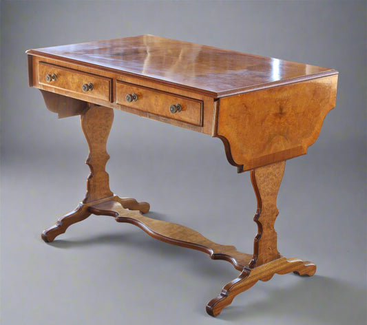 1930's Burr Maple Sofa Table