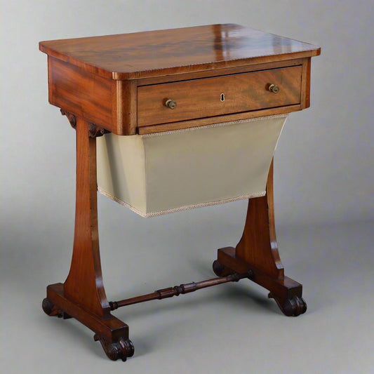 Early Victorian mahogany Work/Sewing Table
