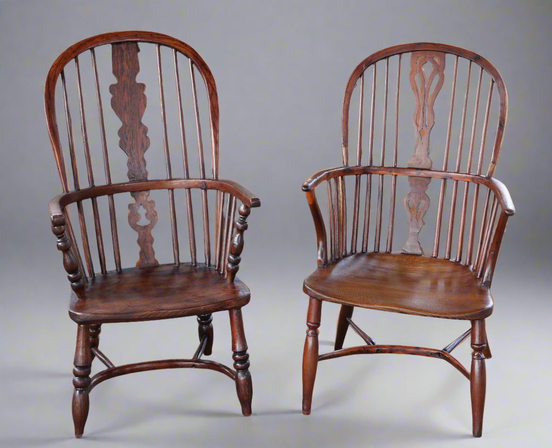 Two similar Antique Windsor Armchairs