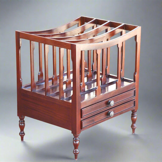 Regency style mahogany Canterbury