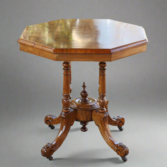 Victorian inlaid walnut Table