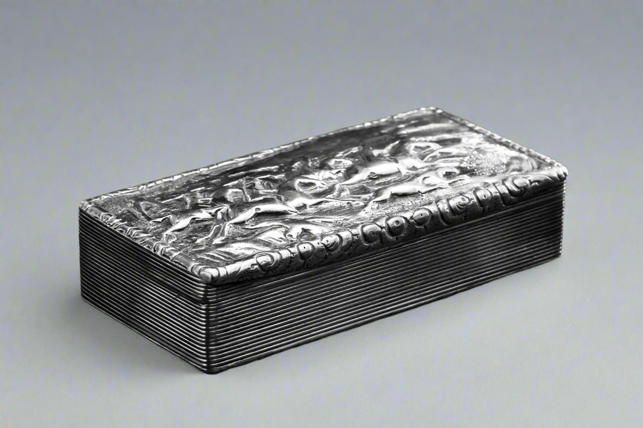 George IV Antique Silver Hunting Snuff Box, Thos. Shaw