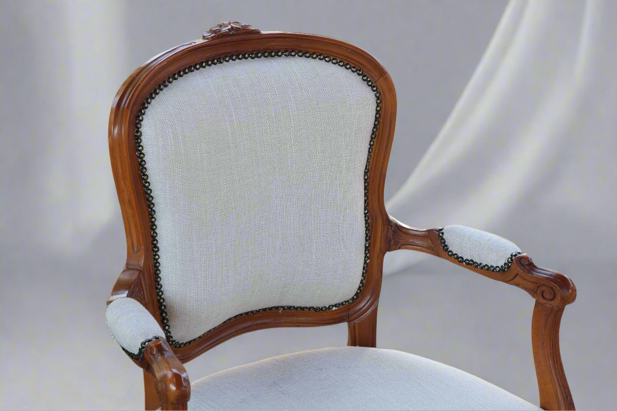 Pair of Louis XV style Open Armchairs