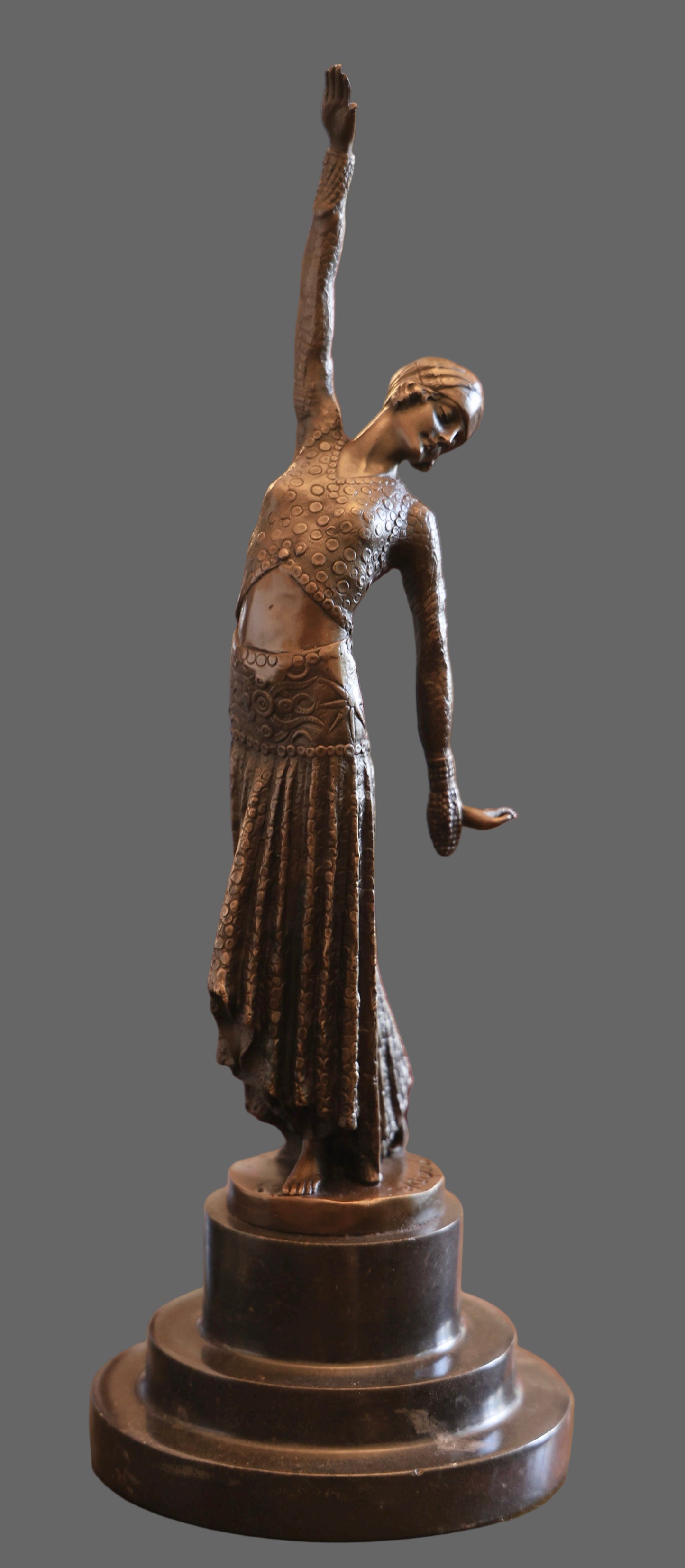 An Art Deco style Bronze Sculpture on Marble Base - After Chiparus