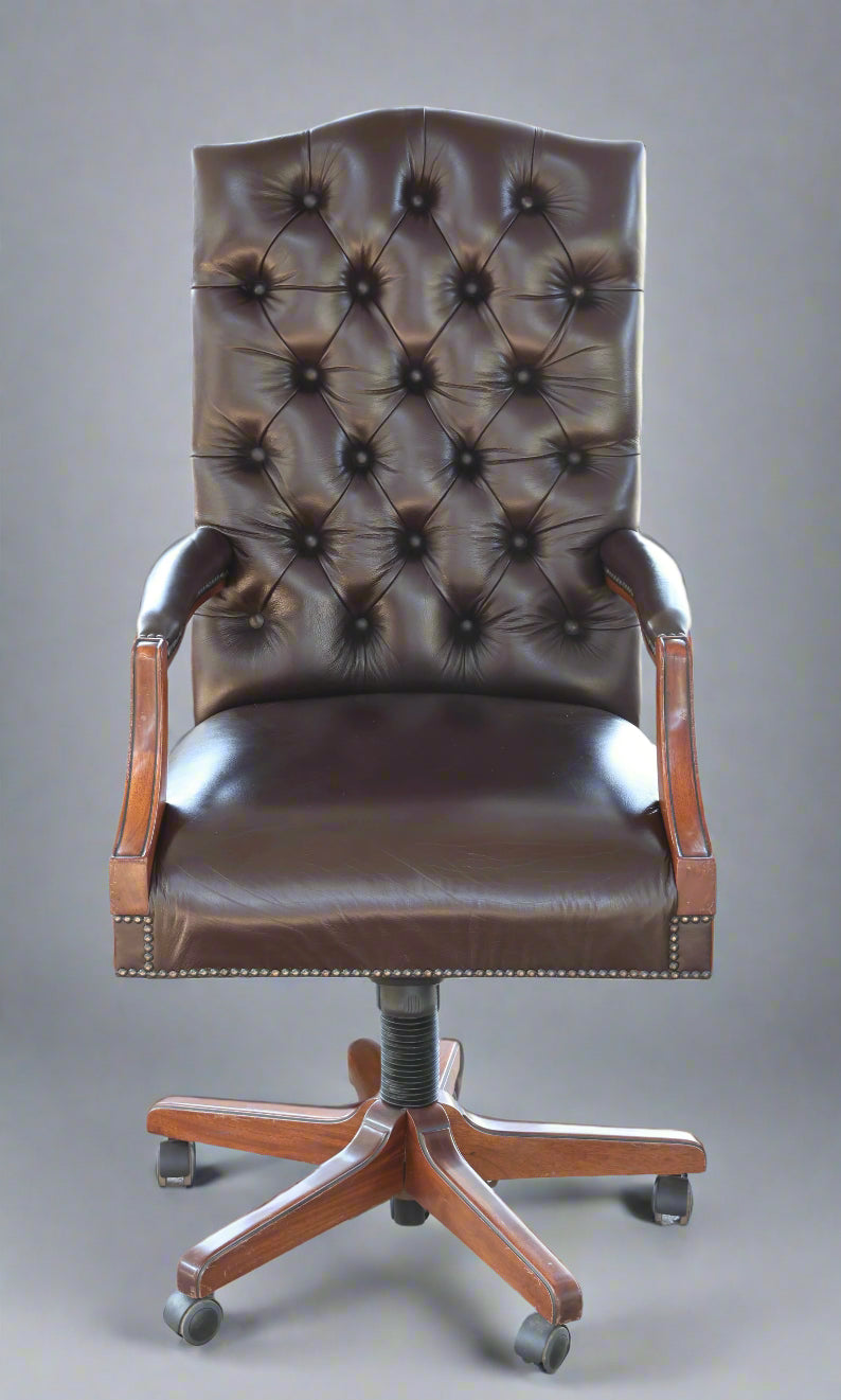 Brown Leather Executive's Office Chair