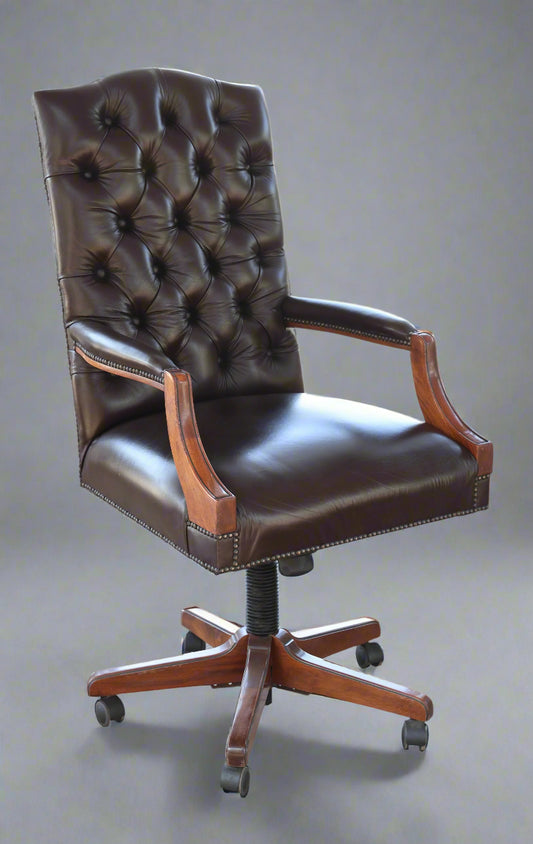 Brown Leather Executive's Office Chair