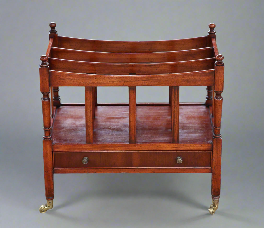 Regency style mahogany Canterbury