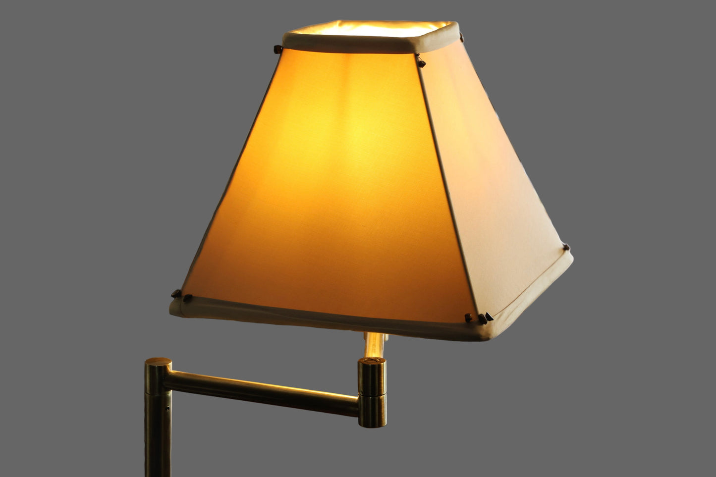 Italian Brass Swing Arm Floor Lamp