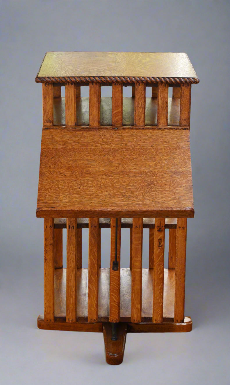 Edwardian oak Revolving Bookcase