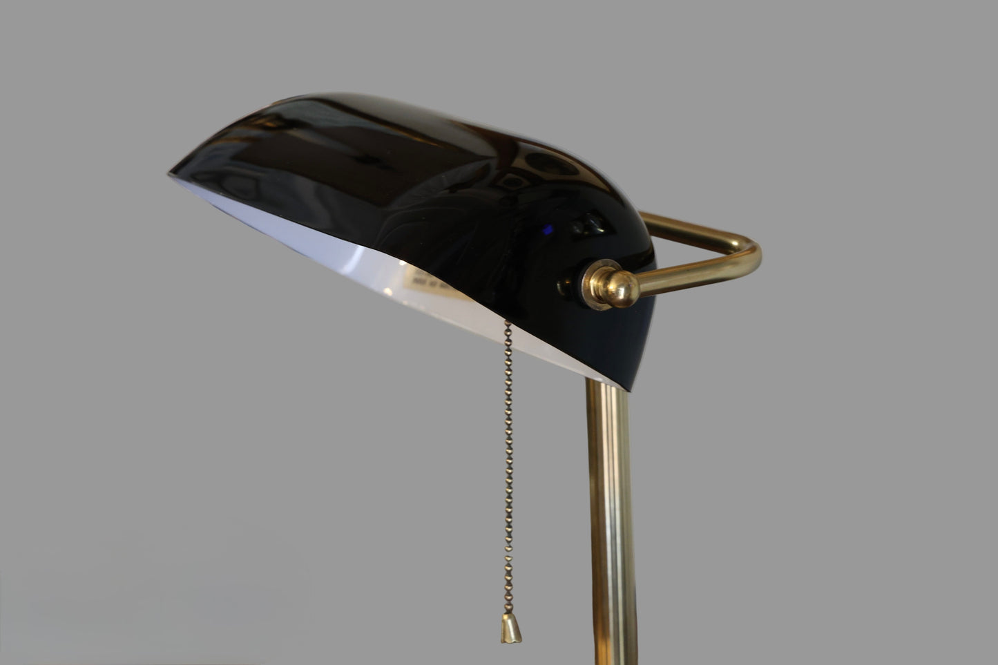 Brass Banker's Lamp - with black shade - SOLD