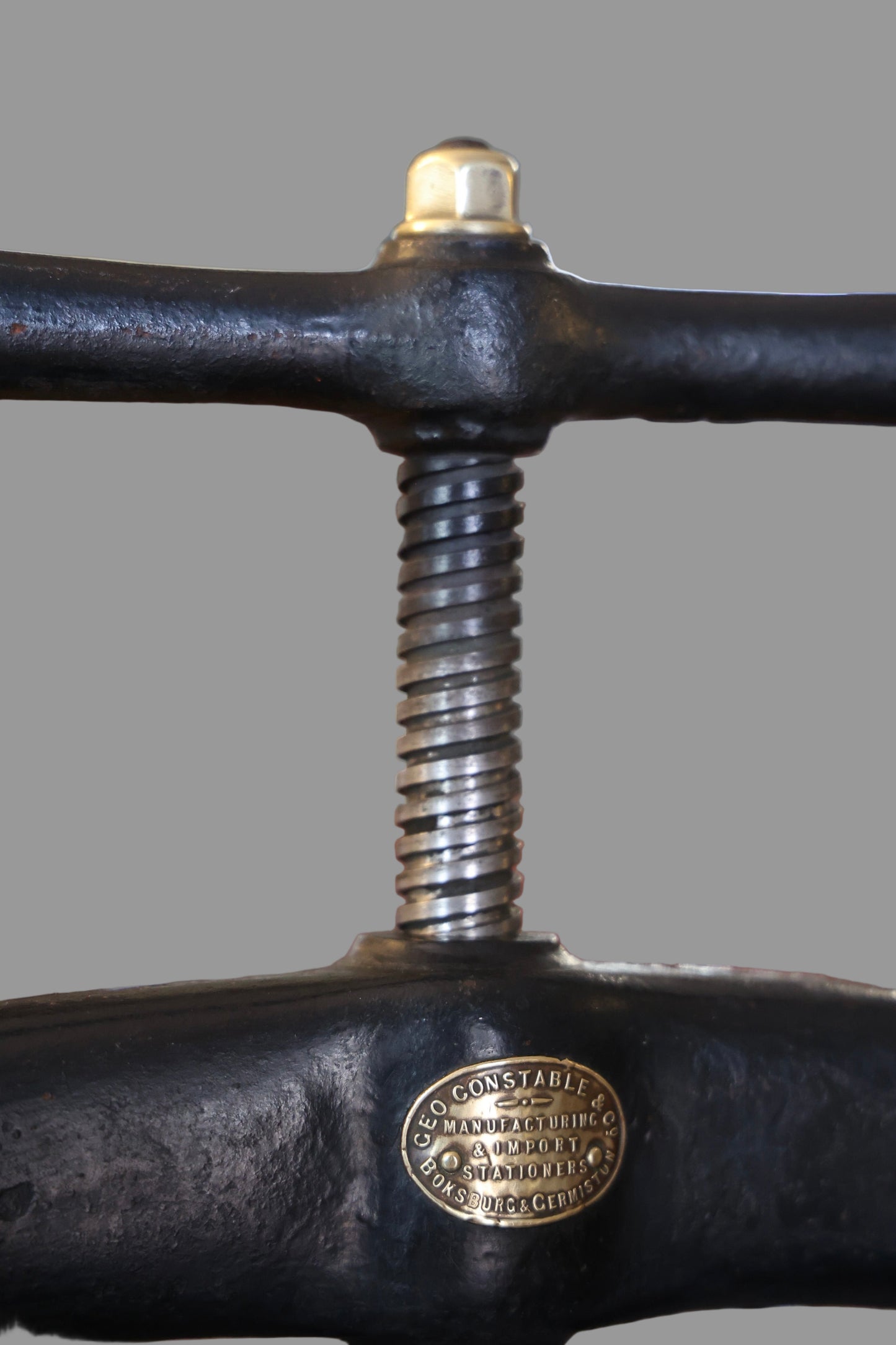 Geo Constable & Co wrought iron Book Press