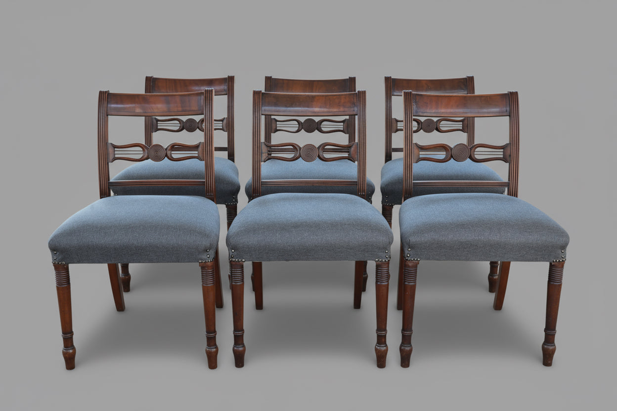 Set of six Regency style mahogany Dining Chairs