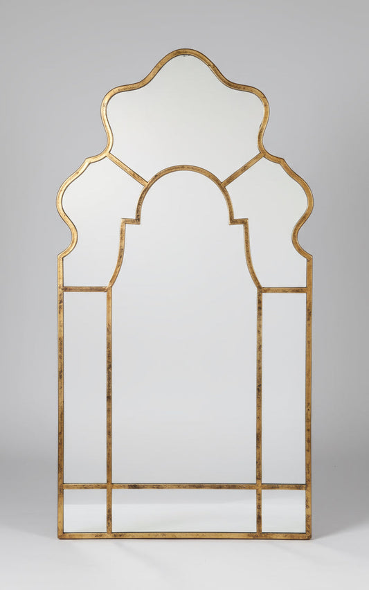 Shaped Gilt Framed Metal Mirror