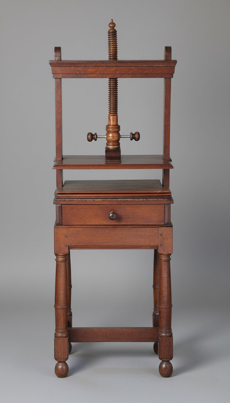 19th Century Dutch Oak Linen/Book Press