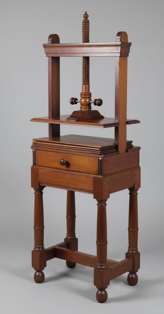 19th Century Dutch Oak Linen/Book Press