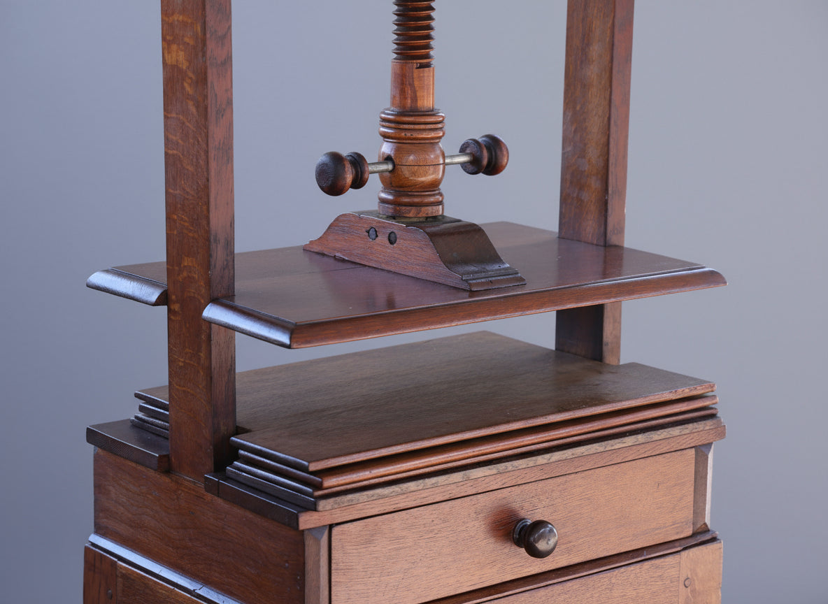 19th Century Dutch Oak Linen/Book Press