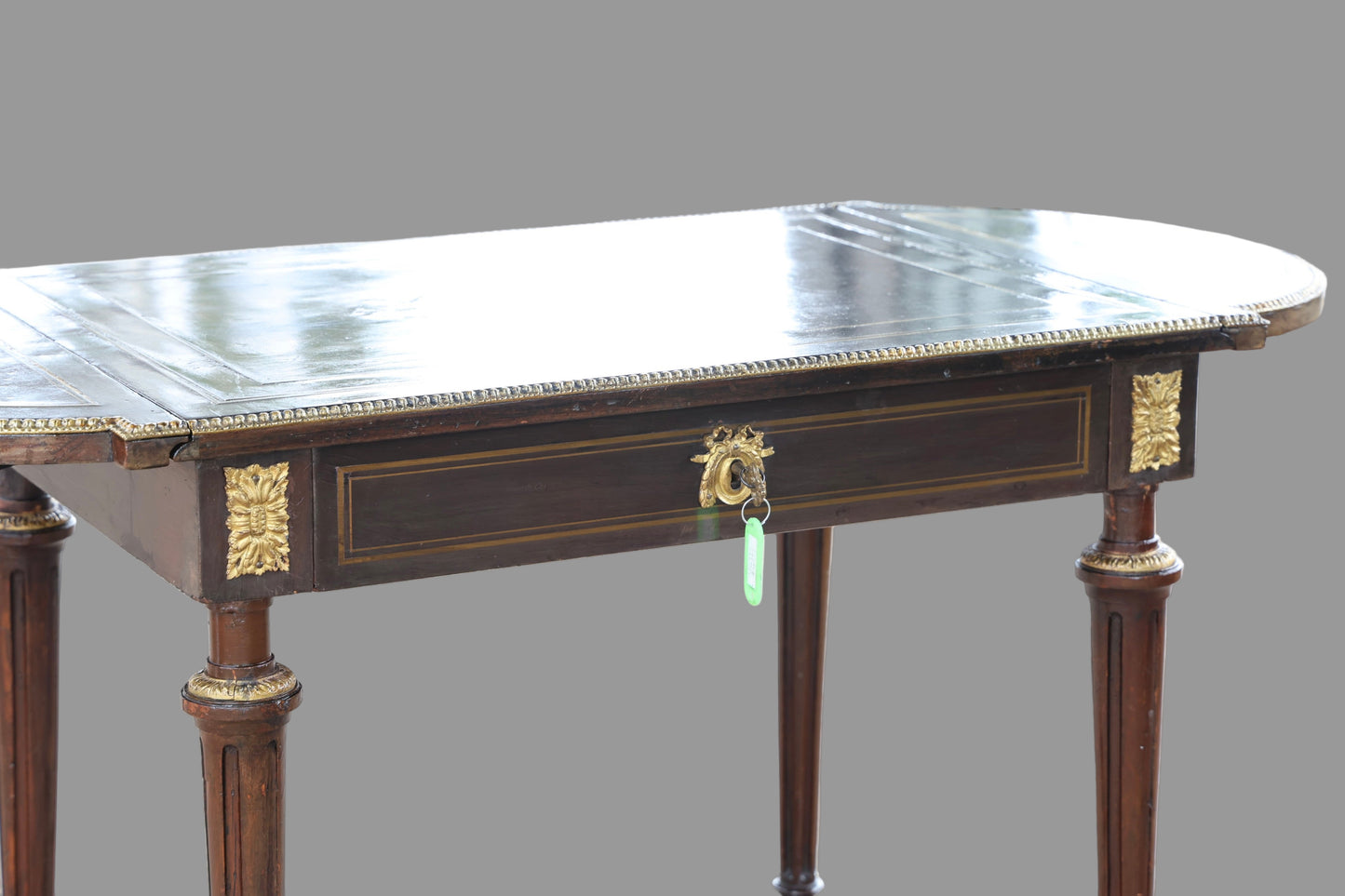 19th Century French Louis XVI Style Ebonized Drop-side Table